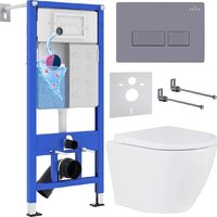 Roxen Antares 530185-02 в комплекте с инсталляцией StounFix Dual Fresh 6 в 1 966774 (кнопка: серый гранит) Image #1