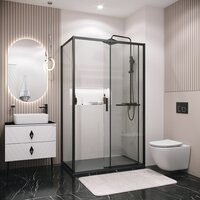 Grossman Style 110x70x195 120.K33.05.1170.21.00 (черный матовый/прозрачное стекло) Image #8