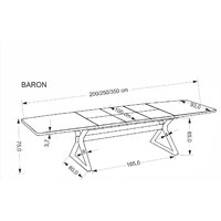 Halmar Baron 200-350/100/75 (орех/черный) Image #21