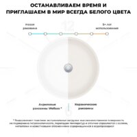 Wellsee Chalice Perfection 230620000 (отдельностоящий, без отверстия под смеситель, цвет матовый светло-зеленый/глянцевый белый) Image #6