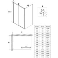 Niagara 130x90x195 NG-64-13A-A90-34 (хром/прозрачное стекло) Image #10