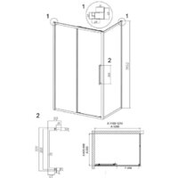 Grossman Cosmo 120x90x195 120.K33.02.1290.21.02 (черный матовый/шиншилла стекло) Image #10