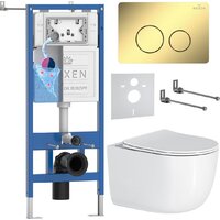 Roxen Vortex Tornado в комплекте с инсталляцией StounFix Dual Fresh 6 в 1 868476 (кнопка: золото глянцевая) Image #1