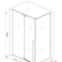 Aquanet Ideal AE-AXC94MB-S-B (прозрачное стекло) Image #2