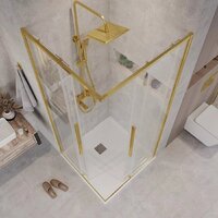 Grossman Galaxy 90x90x195 300.K33.01.9090.32.00 (золото сатин/прозрачное стекло) Image #10