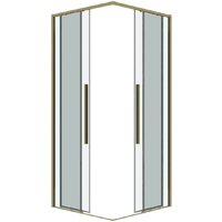 Grossman Galaxy 90x90x195 300.K33.01.9090.32.00 (золото сатин/прозрачное стекло) Image #2