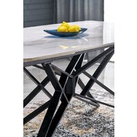 Halmar Alfredo 160-240/91/76 (белый мрамор/черный) Image #8