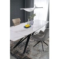 Halmar Alfredo 160-240/91/76 (белый мрамор/черный) Image #4