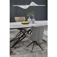 Halmar Alfredo 160-240/91/76 (белый мрамор/черный) Image #3