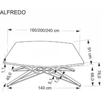 Halmar Alfredo 160-240/91/76 (белый мрамор/черный) Image #18