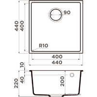 Omoikiri Bosen 44-U BL (черный) Image #2