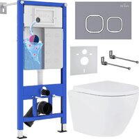 Roxen Antares 530185-02 в комплекте с инсталляцией StounFix Dual Fresh 6 в 1 966352 (кнопка: серый бетон) Image #1