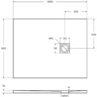 BelBagno TRAY-MR-UNO-AH-100/80-35-W-CR 100x80 Image #7
