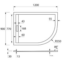 Cezares TRAY-AS-RH-120/90-550-30-W-L Image #2