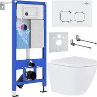 Roxen Antares в комплекте с инсталляцией StounFix Dual Fresh 6 в 1 533876 (кнопка: белый глянец) Image #1