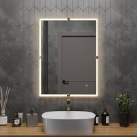 Roxen Зеркало Cler c подсветкой 510010-60 (60x80) в рельефной полимерной раме Image #3