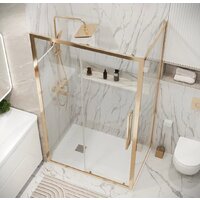 Grossman Cosmo 120x80x195 120.K33.02.1280.32.00 (золото сатин/прозрачное стекло) Image #9