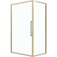 Grossman Cosmo 120x80x195 120.K33.02.1280.32.00 (золото сатин/прозрачное стекло) Image #1