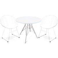 Sheffilton SHT-DS153 (белоснежная шагрень/хром лак/белый)