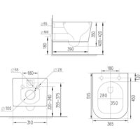 Roxen Boro в комплекте с инсталляцией StounFix Dual Fresh 6 в 1 868498 (кнопка: черный матовая) Image #17