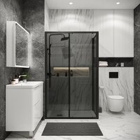 Grossman Cosmo 130x80x195 120.K33.02.1380.21.10 (черный матовый/тонированное стекло) Image #7