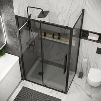 Grossman Cosmo 130x80x195 120.K33.02.1380.21.10 (черный матовый/тонированное стекло) Image #8