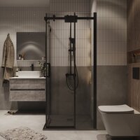 Grossman Classic 90x90x195 300.K33.04.9090.21.00 (черный матовый/прозрачное стекло) Image #9