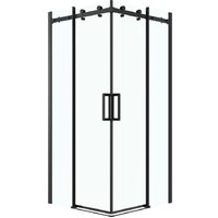 Grossman Classic 90x90x195 300.K33.04.9090.21.00 (черный матовый/прозрачное стекло) Image #1