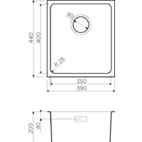 Omoikiri Tadzava 39-U/I-GM 4993079 (вороненая сталь) Image #2