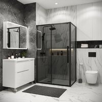 Grossman Cosmo 130x90x195 120.K33.02.1390.21.10 (черный матовый/тонированное стекло) Image #7