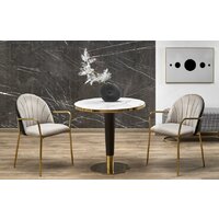 Halmar Morata (белый мрамор/черный/золотой)