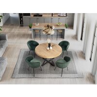 Halmar Mercy 120-160/120 (дуб золотой/черный) Image #10