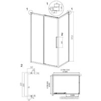 Grossman Cosmo 120x80x195 120.K33.02.1280.10.00 (хром/прозрачное стекло) Image #10