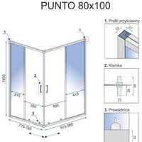 Rea Punto 100x80 (черный/прозрачное стекло) Image #7
