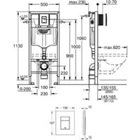 Lauter Square 214903 + GROHE Solido 38811KF0 (прямоугольная, черный) Image #21