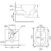 Roxen Porto в комплекте с инсталляцией StounFix Dual Fresh 6 в 1 868633 (кнопка: брашированное золото матовая) Image #7