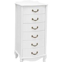 Мебелик Джульетта узкий 6 ящиков (молочный дуб)