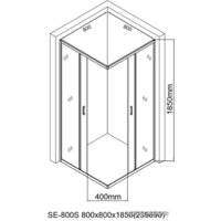 Aquanet SE-900S 90x90 (узорчатое стекло) Image #6