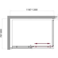BelBagno UNO-AH-1-120/80-C-Cr 120x80 (прозрачное стекло) Image #6
