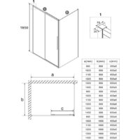 Niagara 130x100x195 NG-85-13TB-TB100-34 (черный матовый/тонированное стекло) Image #10
