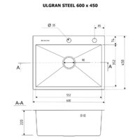 Ulgran Steel 60x45 (черная брашированная сталь) Image #4