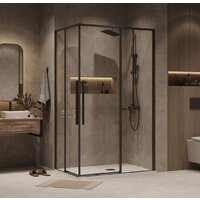 Grossman Galaxy 90x80x195 300.K33.01.9080.21.00 (черный матовый/прозрачное стекло) Image #7