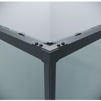 Grossman Galaxy 90x80x195 300.K33.01.9080.21.00 (черный матовый/прозрачное стекло) Image #5
