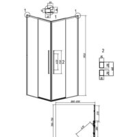 Grossman Galaxy 90x80x195 300.K33.01.9080.21.00 (черный матовый/прозрачное стекло) Image #11