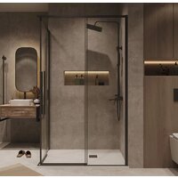 Grossman Galaxy 90x80x195 300.K33.01.9080.21.00 (черный матовый/прозрачное стекло) Image #9