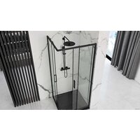 Rea Punto 90x90 (черный/прозрачное стекло) Image #2