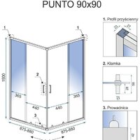 Rea Punto 90x90 (черный/прозрачное стекло) Image #7