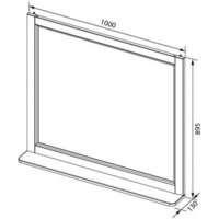 Aquanet Зеркало Бостон М 100 209674 (белый матовый) Image #4