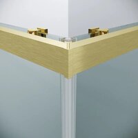 Grossman Cosmo 100x100x195 300.K33.02.1010.32.00 (золото сатин/прозрачное стекло) Image #6