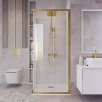 Grossman Cosmo 100x100x195 300.K33.02.1010.32.00 (золото сатин/прозрачное стекло) Image #8